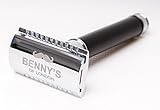 Double Edge Safety Razor - from Benny's of London - Father's Day Gift - No Blades Included - Includes Heavy Weight Luxury Shave Razor and Cleaning Cloth - Mens Razor The Best Shaving Experience