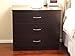 South Shore Libra Collection 3-Drawer Dresser, Chocolate with Metal Handles in Pewter Finish
