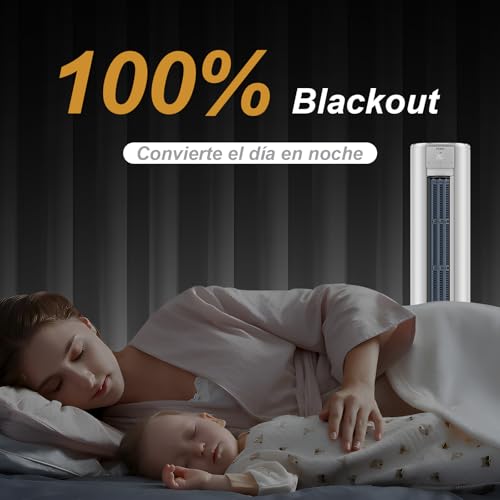 HONGHCL Cortinas Blackout 100% - Cortinas para Recamara y Sala con Forro Negro, Ultra Livianas, Alta Privacidad Ideal para Dormitorios, Apartamentos