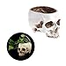 Skull planter , Resin Skull Head Flower Succulent Cactus Planter Pots , Small Object Containers Keys Sugar Candy Bowl, for Home Office Desk Decorations,Halloween Scene Statue Sculpture (White)