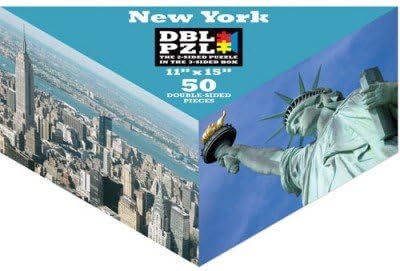 50-Piece Double 2-Sided Jigsaw Puzzle In Triangular Box - New York City [Toy]