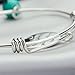 YFN Tree of Life Charm Expandable 925 Sterling Silver Bangle Bar Bracelet 7.75
