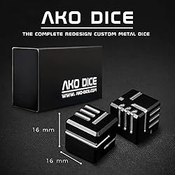 AKO DICE I - Black - Custom Metal dice Version 1 by