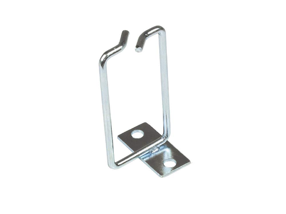 Good Connections Cable Guide Bracket 40 x 80 mm Galvanised Steel with Side Offset Mounting Plate for Structured Cable Management in Network/Server Cabinet