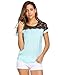 Easther Women Blouses Summer Lace Chiffon Tops Shirt
