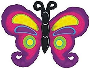 Grabo 23 Inch Purple Colourful Butterfly Foil Balloon, Multi