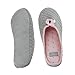 Women Lady's Slip-on Checkered Soft Warm Breathable Cotton Anti-skid Slippers Mules with Lovely Bow Cozy Home Household Footwear Shoes, Christmas Gift