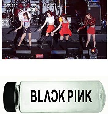 Blackpink Water Bottle,Transparent Sports Water Bottle Non-Toxic Leak Proof Travel Mug for A.R.M.Y Fans(500ml)