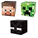 JINX Minecraft Head Costume Mask Set (Steve, Creeper & Enderman)
