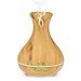 TOMSHINE 400ml Cool Mist Air Humidifier Ultrasonic Aroma Essential Oil Diffuser Wood-Grain 7 Color Changing Light for Office Home Bedroom Living Room Study Yoga Spa