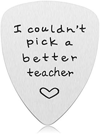 iWenSheng I Couldn't Pick A Better Teacher Guitar Pick Teacher Appreciation Gifts for Women Men Thank You Gifts for Music Teacher