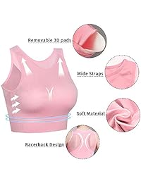 Sports Bras for Women Soft Comfy High Support Sports Bras Quick Dry Workout Bras fit for Running Yoga Gym