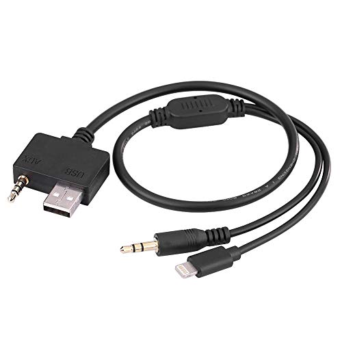 Terisass Universal Car Music Interface Aux Cable Aux Cord 8-pin Lightning Premium Plastic Metal Material Compatible with iOS 10.2 and Earlier iOS Version AUX USB Cable for Hyundai Kia