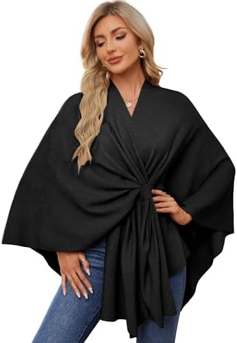 Amazon.com: Chouyatou Women's Elegant Plaid Poncho Single Breasted