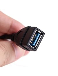 Cable adaptador convertidor USB 3.0 macho a hembra (90 grados)