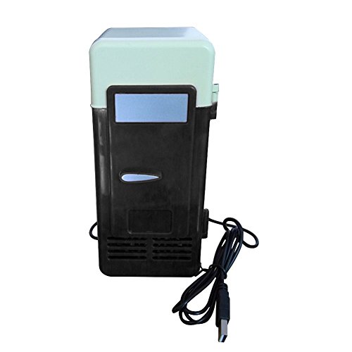 Click Here to See More Images F&W Car USB Mini Fridge Refrigerator 5V USB Ports To Cool Drinks With A Built-In LED Light No Batteries Required,Black