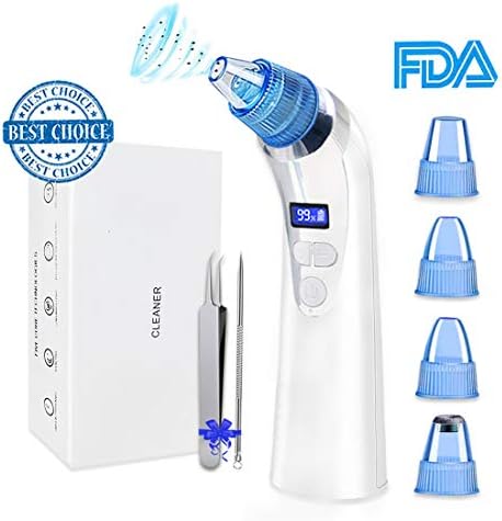 Blackhead Remover Tool, OKEEY Electric Blackhead Skin Vacuum Suction Facial Pore Cleanser with 4 Probe Heads and 2 Comedone Acne Extractor Whitehead Remover Kit