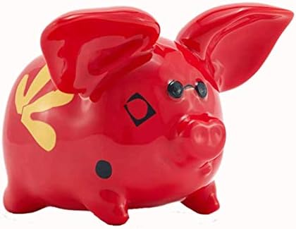 貯金箱 大容量の貯金箱 子供の創造性とシンプルなコイン銀行 男の子と女の子のためのセラミック貯金箱 人気激安 ホームデコレーションギフト おもしろ Red Color