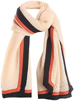 Women Scarf,Moonuy Ladies Girls Winter Elegant Beautiful Color Block Fashion Casual Stripe Chiffon Pashmina Shawl Soft Neck Scarf Scarves Fanon Cape 160*95cm/63*37.4''