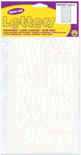 Dritz Iron-On Letters 3/4 Inch Cooper - White