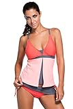 Aleumdr Women's Tankini Swimsuit Briefs Culottes Swimwear (FBA)
