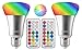 Kobra 10W RGBW 12 Color LED Light Bulb - LED Color Changing Light Bulb with Remote Control Color Changing LED Lights Timer, Variable Changing, 3 Brightness Setting LED Lights for Room Decoration 2-PK