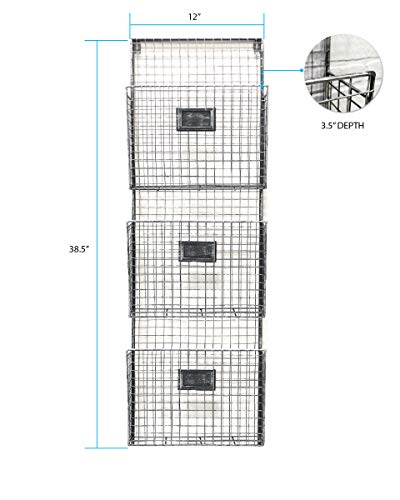 3 Pocket Wall File Holder Finish: Pewter
