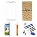 White Samsung Galaxy S4 i9500 Replacement Front Screen Glass Lens & Tools