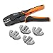 Crimping Tool Set 5 PCS by Wirefy - Ratcheting Wire Crimper Tool with Interchangeable Dies - For Heat Shrink Connectors, Non-Insulated, Ferrule Terminals