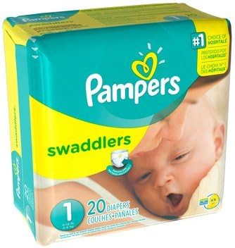 20 pack of pampers swaddlers size 1