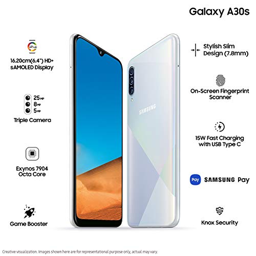 Samsung Galaxy A30s (Prism Crush Violet, 4GB RAM, 64GB Storage) with No Cost EMI