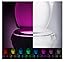 Motion Activated Toilet Night Light, NnxDeal LED Toilet Seat Light, Glow Bowl Auto Motion Sensor Detected Waterproof Colorful for Home Bathroom Washroom WC with 8 Colors Changing