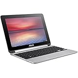 ASUS Flip 2-in-1 C100PA-DS03 10.1-inch Touch Chromebook (1.8GHz, 4GB Memory, 32GB eMMC, Chrome OS), Silver