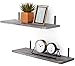 Under.Stated Wall Mounted Shelf with Towel Bar, Removeable Hooks for Kitchen Bathroom Organizer Spice Rack (Grey)