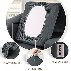 WEERRW 4 Pieces Velvet High Stretch Couch Covers