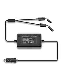 ZEEY Cargador de batería 2 en 1 para coche, portátil, 2 puertos de carga de batería, compatible con DJI Mavic 2 Pro Mavic 2 Zoom Drone Accessories