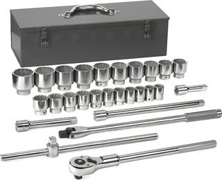 27 Pc 3/4 Inch Drive 12 Pt Socket Set-2pack