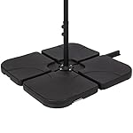 Best Choice Products Patio 4-Piece Cantilever Offset Umbrella Base Stand
