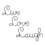 Live Love Laugh Set 3 Wall Mount Metal Wall Word Sculpture, Wall Decor