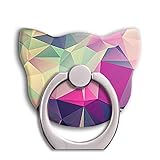 Universal Phone Ring Bracket Holder,Cat Shape Finger Grip Stand Holder Ring Car Mount Phone Ring Grip Smartphone Ring Stent Tablet (Rainbow)
