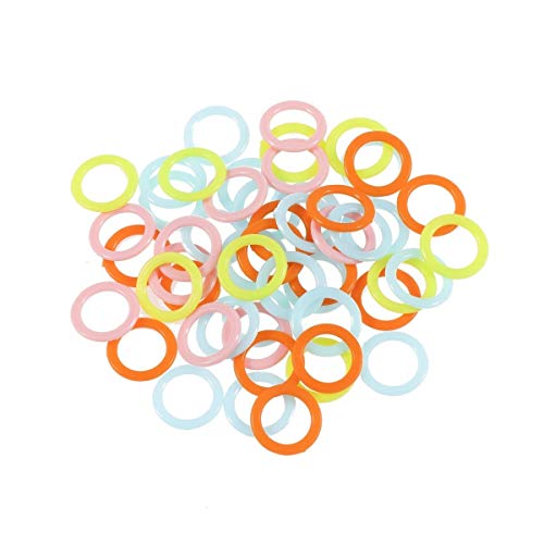 image for ULTNICE 300pcs Stitch Markers Plastic Knitting Markers Rings Smooth Cr