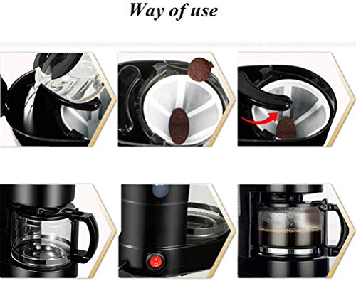 DSY Filterkaffeemaschine, 0,6L Anti-Tropf-Design Abnehmbarer Filter Warm, 600W Energieeinsparung Kleiner Fußabdruck – Bild 5