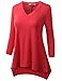 URBANCLEO Womens V-Neck Comfy Loose Fit Jersey Top T-shirt (PLUS Size Available)