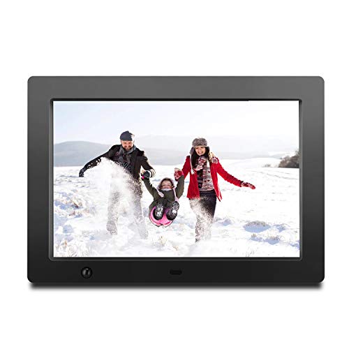 FLYAMAPIRIT Digital Picture Frame 10.1 Inch Digital Photo Frame with 1280×800 IPS Display and Motion Sensor/Automatic Rotation/ 1080P Video Player/Calendar/Clock/Background Music for Photos/ MP3