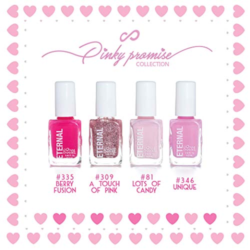 Eternal 4 Nail Polish Collection Pinky Promise - 4 Pieces Set: Long Lasting, Quick Dry Lacquer