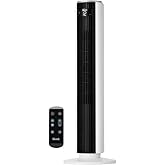 LEVOIT 25dB Tower Fan for Bedroom, 26ft/s Velocity Standing Fan, 90° Oscillating Cooling Fans for Home, 12 Speeds, LED Displa