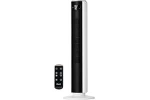 LEVOIT 25dB Tower Fan for Bedroom, 26ft/s Velocity Standing Fan, 90° Oscillating Cooling Fans for Home, 12 Speeds, LED Displa