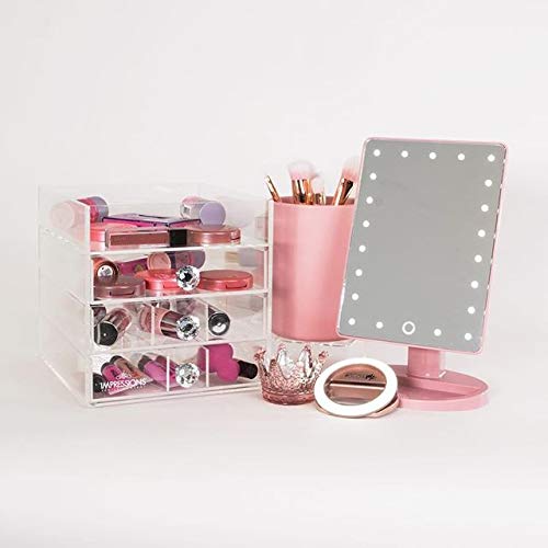 IMPRESSIONS Diamond Collection 4 Tier Acrylic Makeup Organizer with