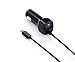 iPhone 6s Car Charger, Shackle Lightning Coiled Car Charger Adapter for iPhone 6/6s 6 Plus with extra 2.1A High Speed USB port, Black