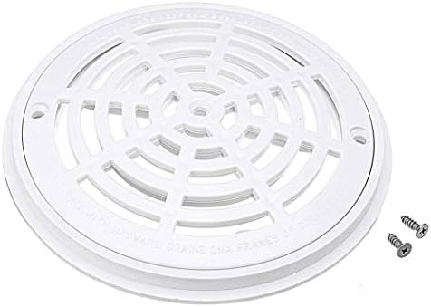 8 Inch Replacement White Universal Round Swimming Pool Main Drain Cover